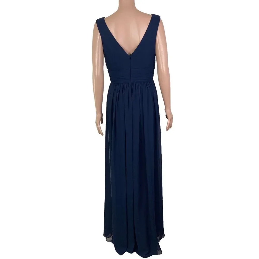 Dessy Collection Dress Womens 8R Midnight Blue Maxi